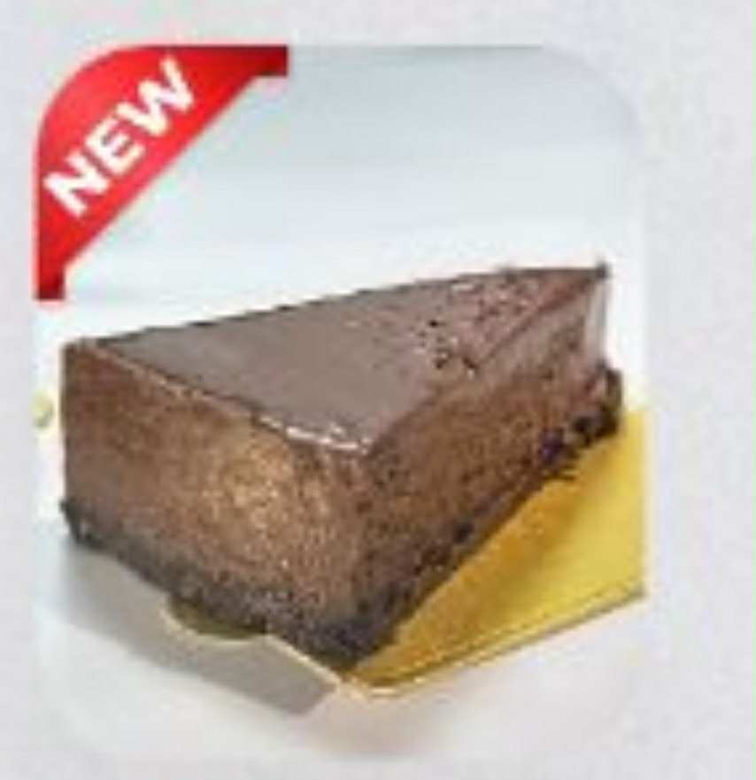Chocolate cheesecake slice