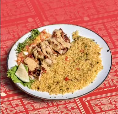 Gyro/Peri peri chicken with yellow rice
