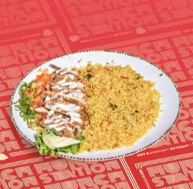 Gyro chicken with herb rice